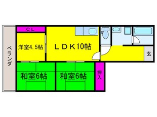 アプティ3番館の物件間取画像